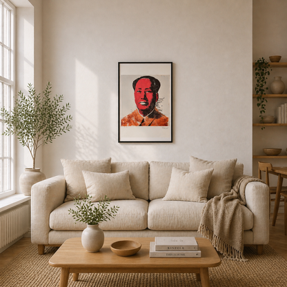 Andy Warhol Mao (Rosso & Arancione) Litografia Arches 300gsm 42x59 cm