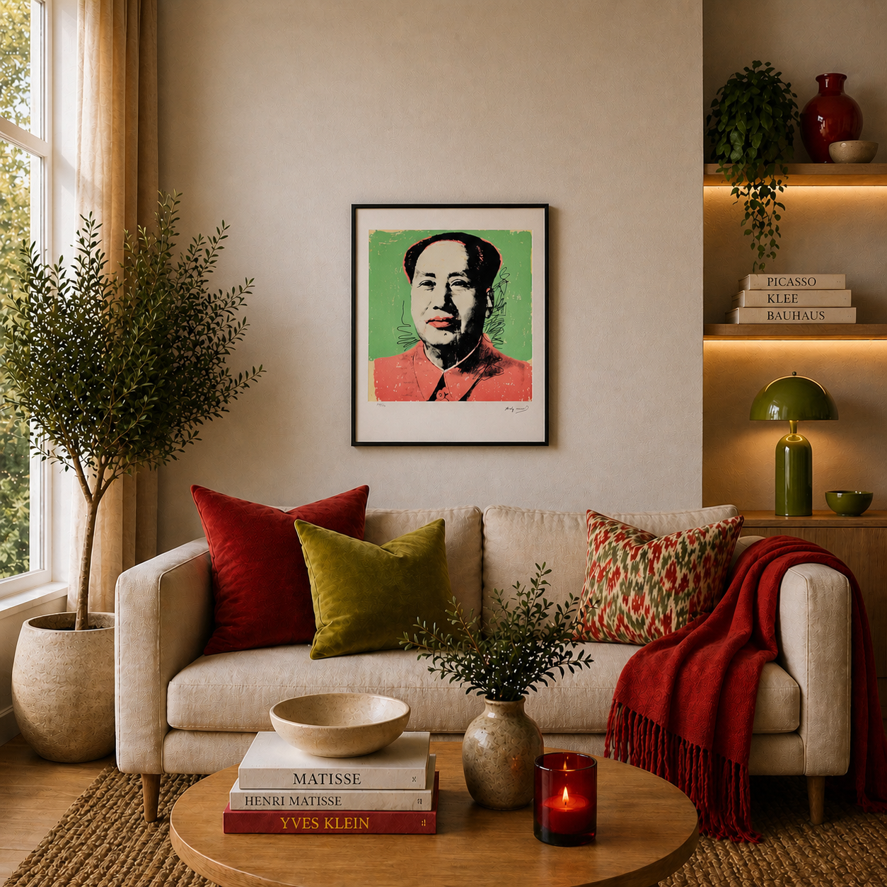 Andy Warhol Mao (Verde & Rosso) Litografia Arches 300gsm 42x59 cm