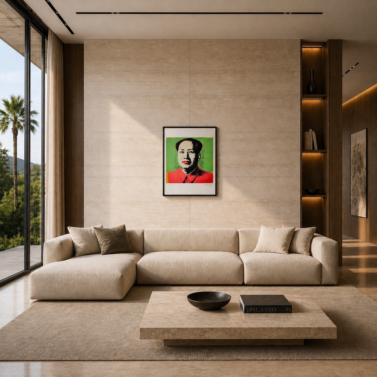 Andy Warhol Mao (Verde & Rosso Classico) Litografia Arches 300gsm 42x59 cm