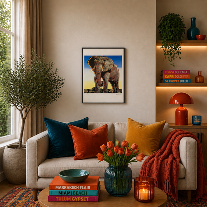 Andy Warhol Elefante (Animali) Litografia Arches 300gsm 42x59 cm