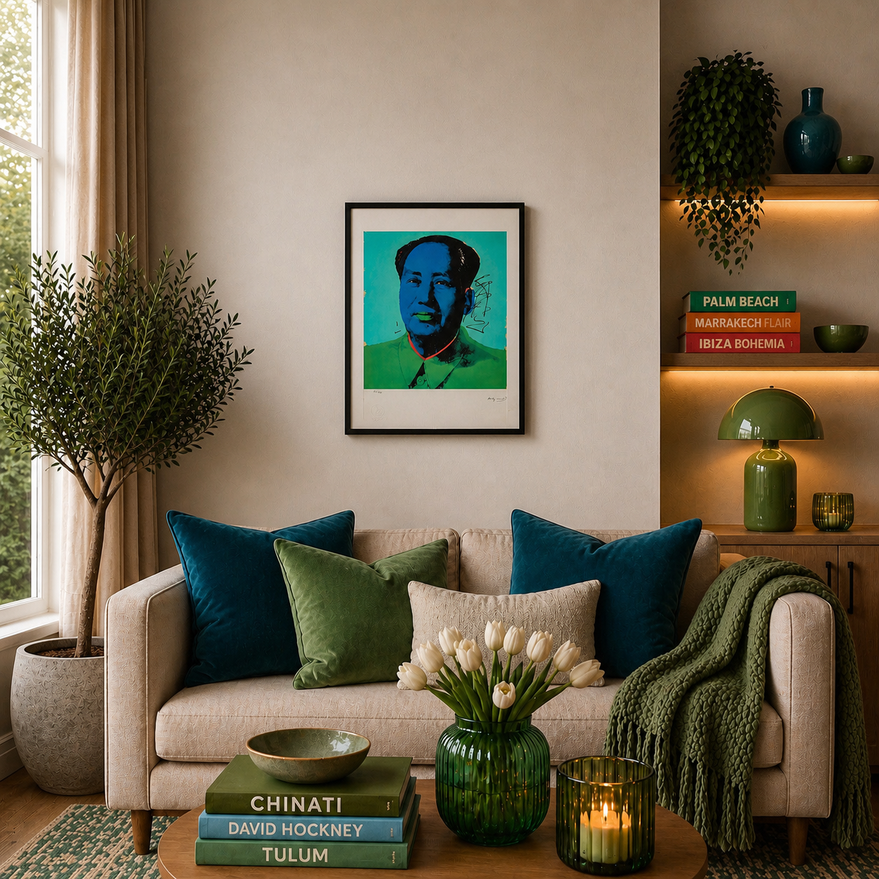 Andy Warhol Mao (Turquoise & Blue Edition) Litografia Arches 300gsm 42x59 cm