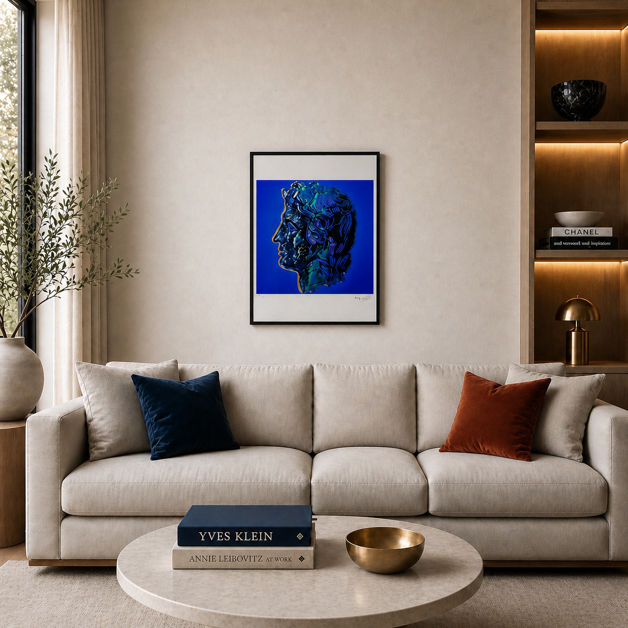 Andy Warhol Alessandro Magno (Blu) Litografia Arches 300gsm 42x59 cm