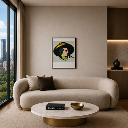 Andy Warhol Goethe (Grigio-Nero) Litografia Arches 300gsm 42x59 cm