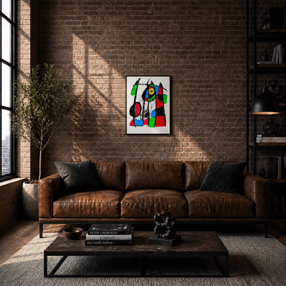 Joan Miró aree geometriche di colore Litografia Archi 300gsm 42x59 cm