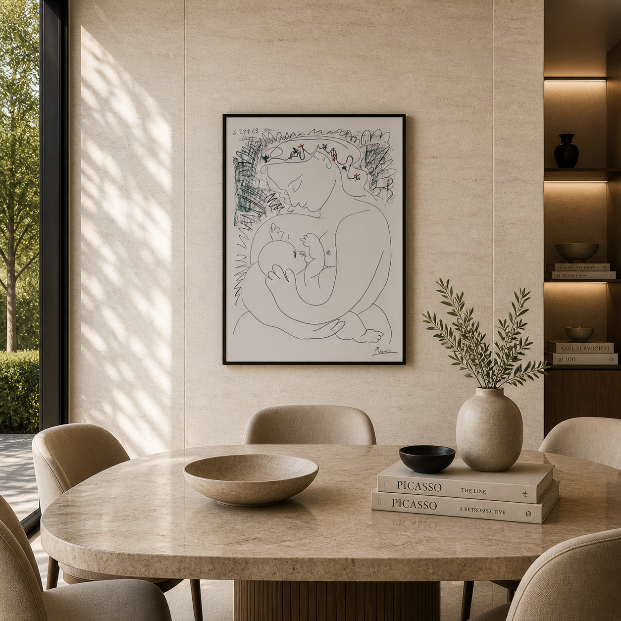 Pablo Picasso Grand Maternity 1963 Litografia Archi 300 g/m² 42x59 cm