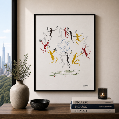 Pablo Picasso La Ronde de la Jeunesse Litografia Archi 300gsm 42x59 cm
