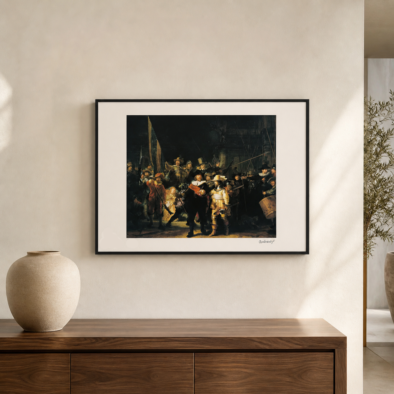 Rembrandt van Rijn La Ronda di Notte Litografia Archi 300gsm 42x59 cm