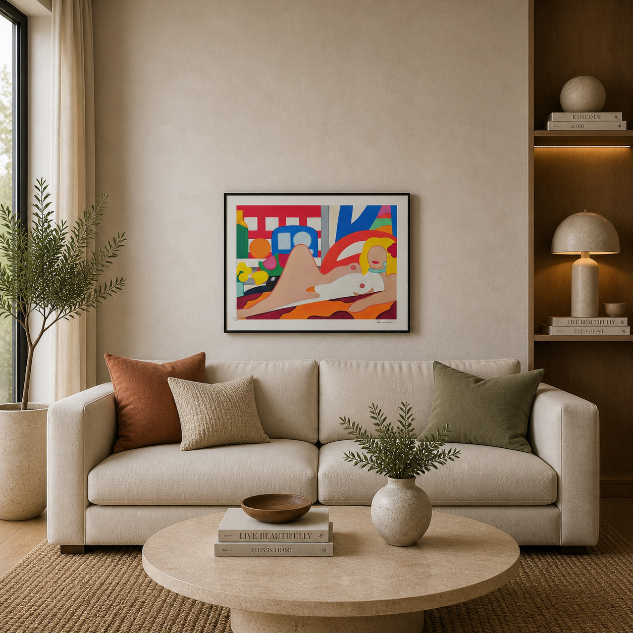 Tom Wesselmann Sunset Nude Litografia Arches 300gsm 42x59 cm