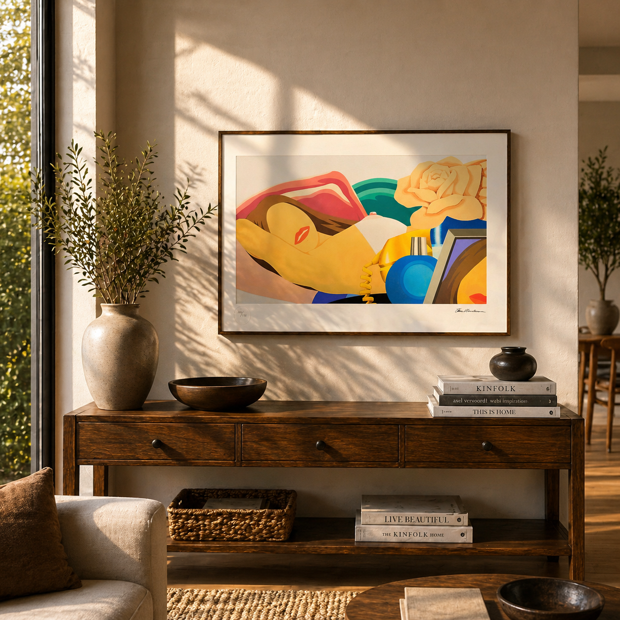 Tom Wesselmann Sunset Flower Nude Litografia Arches 300gsm 42x59 cm