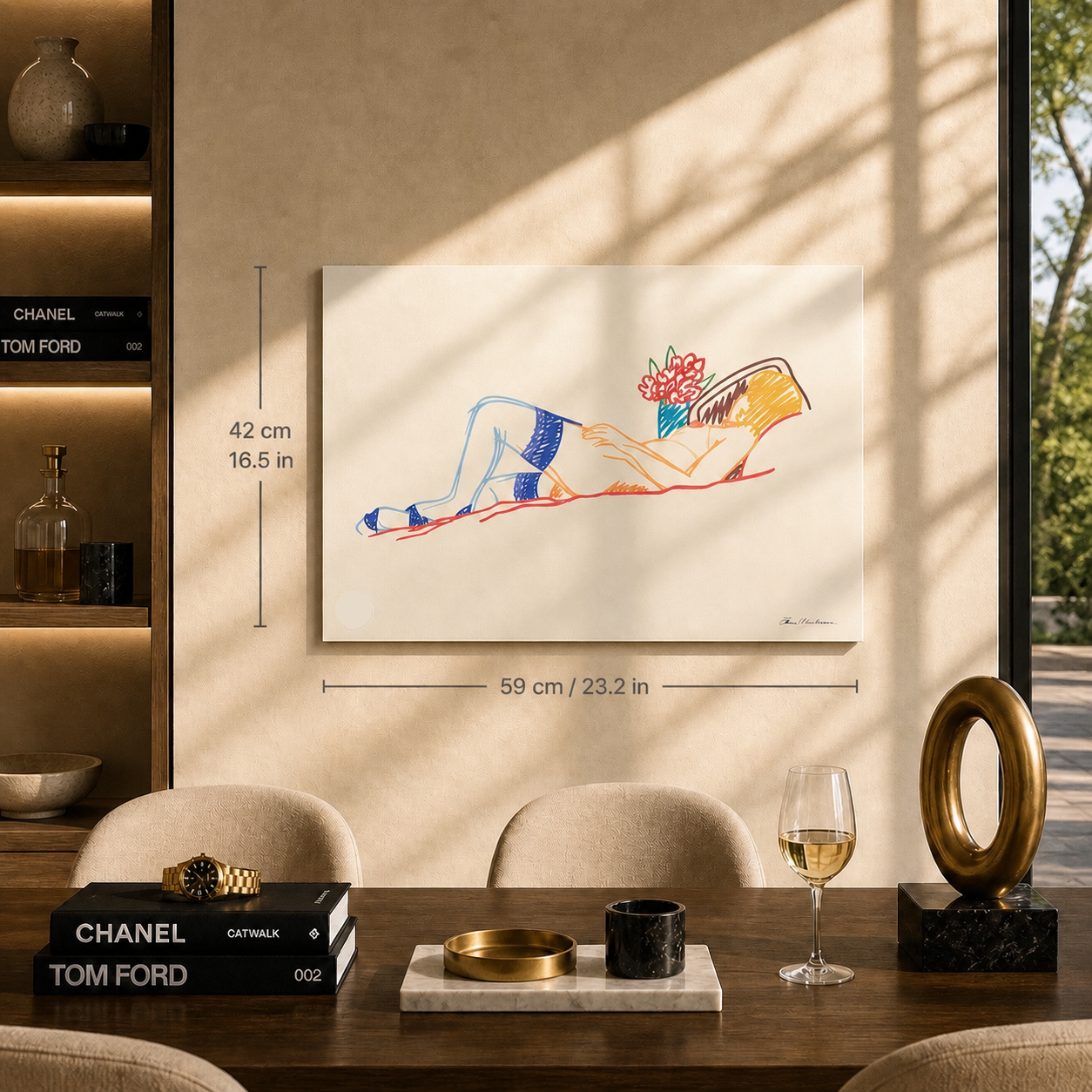 Tom Wesselmann Bouquet e calze Litografia Archi 300 g/m² 42x59 cm