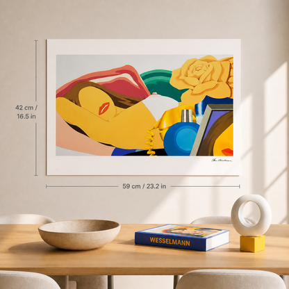 Tom Wesselmann Sunset Flower Nude Litografia Arches 300gsm 42x59 cm