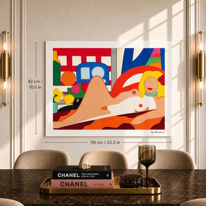Tom Wesselmann Sunset Nude Litografia Arches 300gsm 42x59 cm