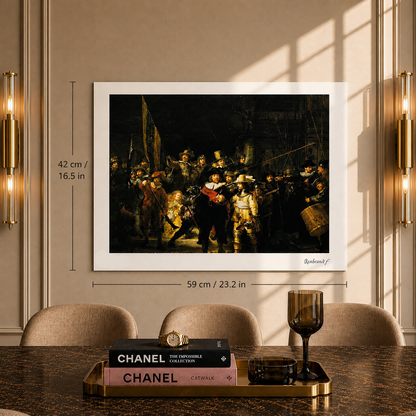 Rembrandt van Rijn La Ronda di Notte Litografia Archi 300gsm 42x59 cm