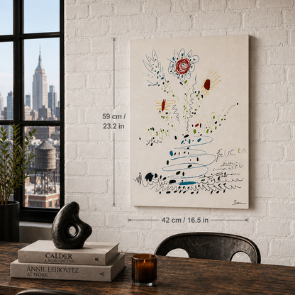 Pablo Picasso Fiori 1961 Litografia Archi 300 g/m² 42x59 cm