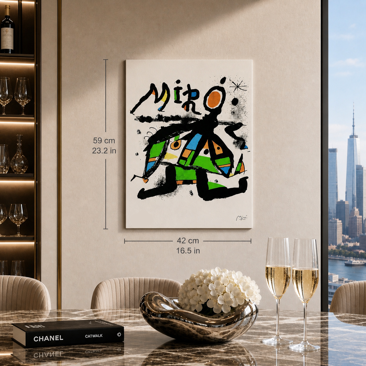 Composizione tipografica Joan Miró Litografia Arches 300gsm 42x59 cm