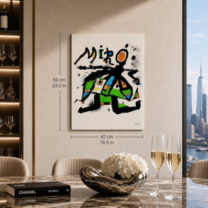 Composizione tipografica Joan Miró Litografia Arches 300gsm 42x59 cm