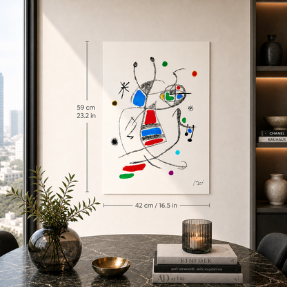 Composizione minimalista Joan Miró Litografia Arches 300gsm 42x59 cm