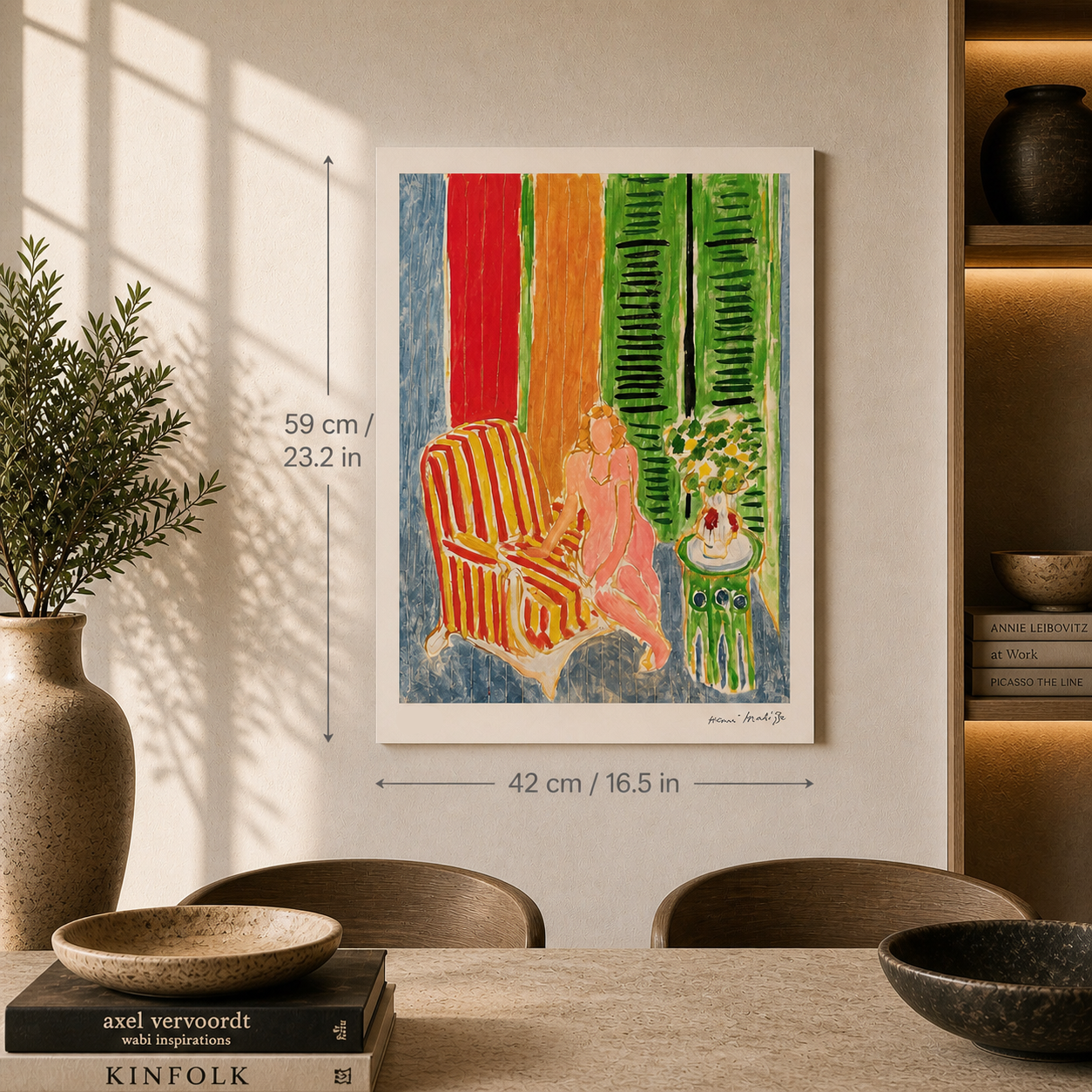 Henri Matisse ragazza in abito rosa Litografia su archi 300 g/m² 42x59 cm