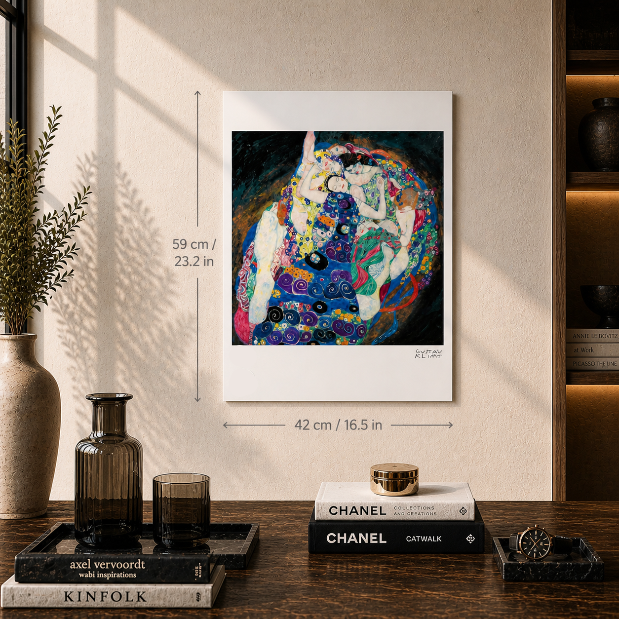 Gustav Klimt La Giovane Vergine Litografia Archi 300gsm 42x59 cm