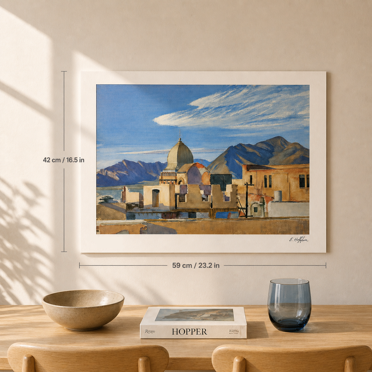 Edward Hopper Construction in Mexico Litografia Arches 300gsm 42x59 cm