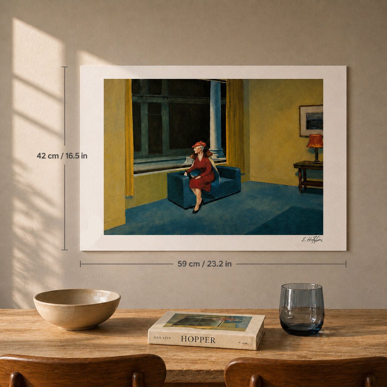 Edward Hopper Donna alla finestra Litografia Archi 300 g/m² 42x59 cm