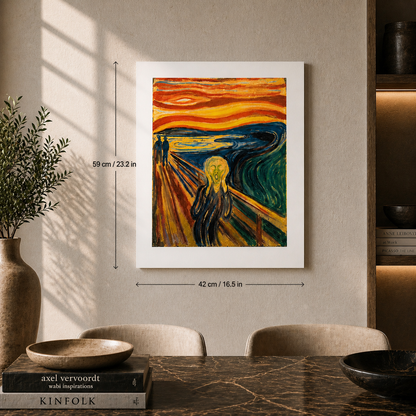 Edvard Munch L'Urlo Litografia Archi 300gsm 42x59 cm
