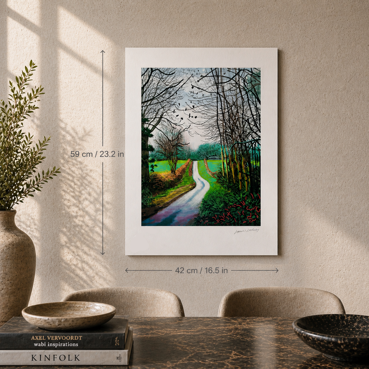 David Hockney L'arrivo della primavera a Woldgate Litografia Arches 300 g/m² 42x59 cm