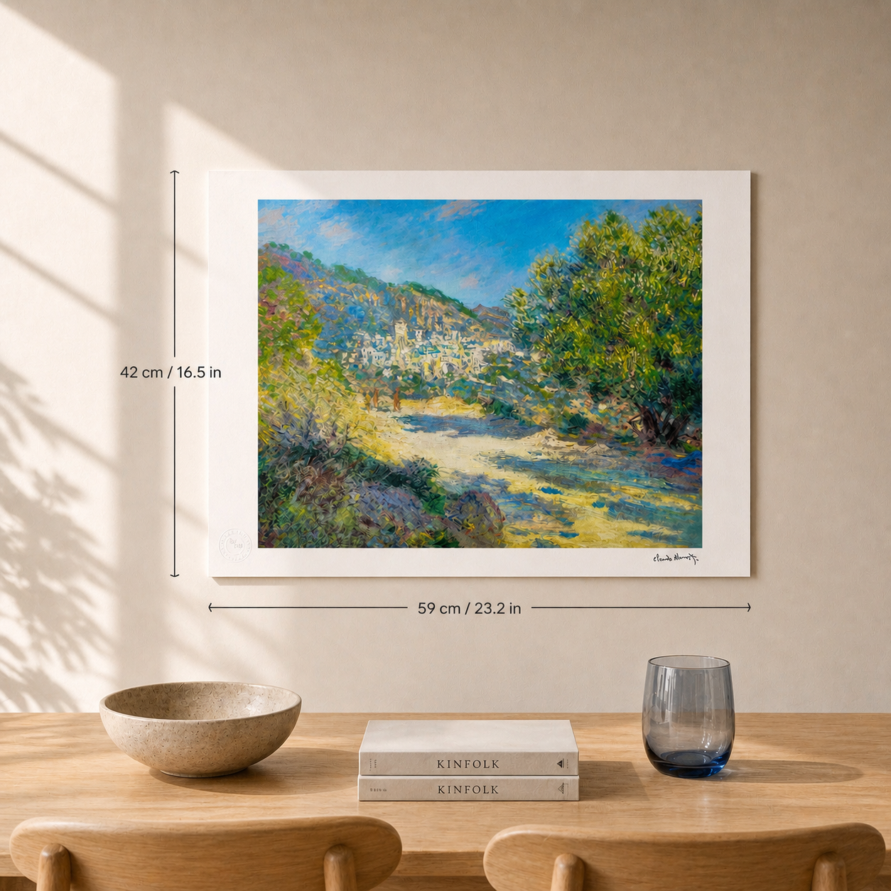 Claude Monet Road to Monte Carlo Litografia Arches 300gsm 42x59 cm