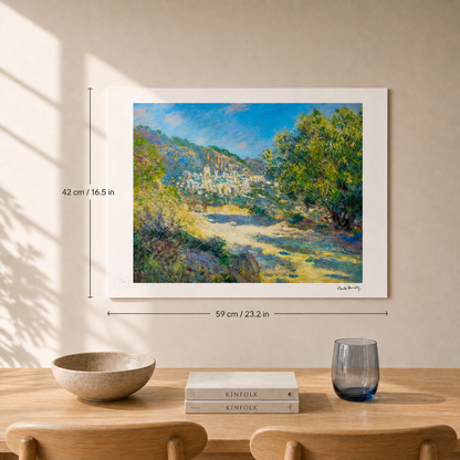 Claude Monet Road to Monte Carlo Litografia Arches 300gsm 42x59 cm