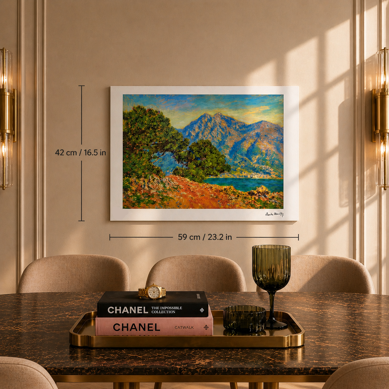 Claude Monet A Cape Martin Litografia Archi 300gsm 42x59 cm