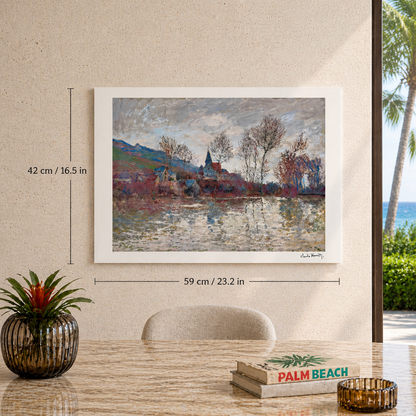 Claude Monet Inondazione a Giverny Litografia Archi 300 g/m² 42x59 cm