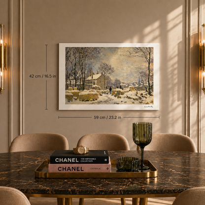 Claude Monet Effetti invernali ad Argenteuil Litografia Archi 300 g/m² 42x59 cm