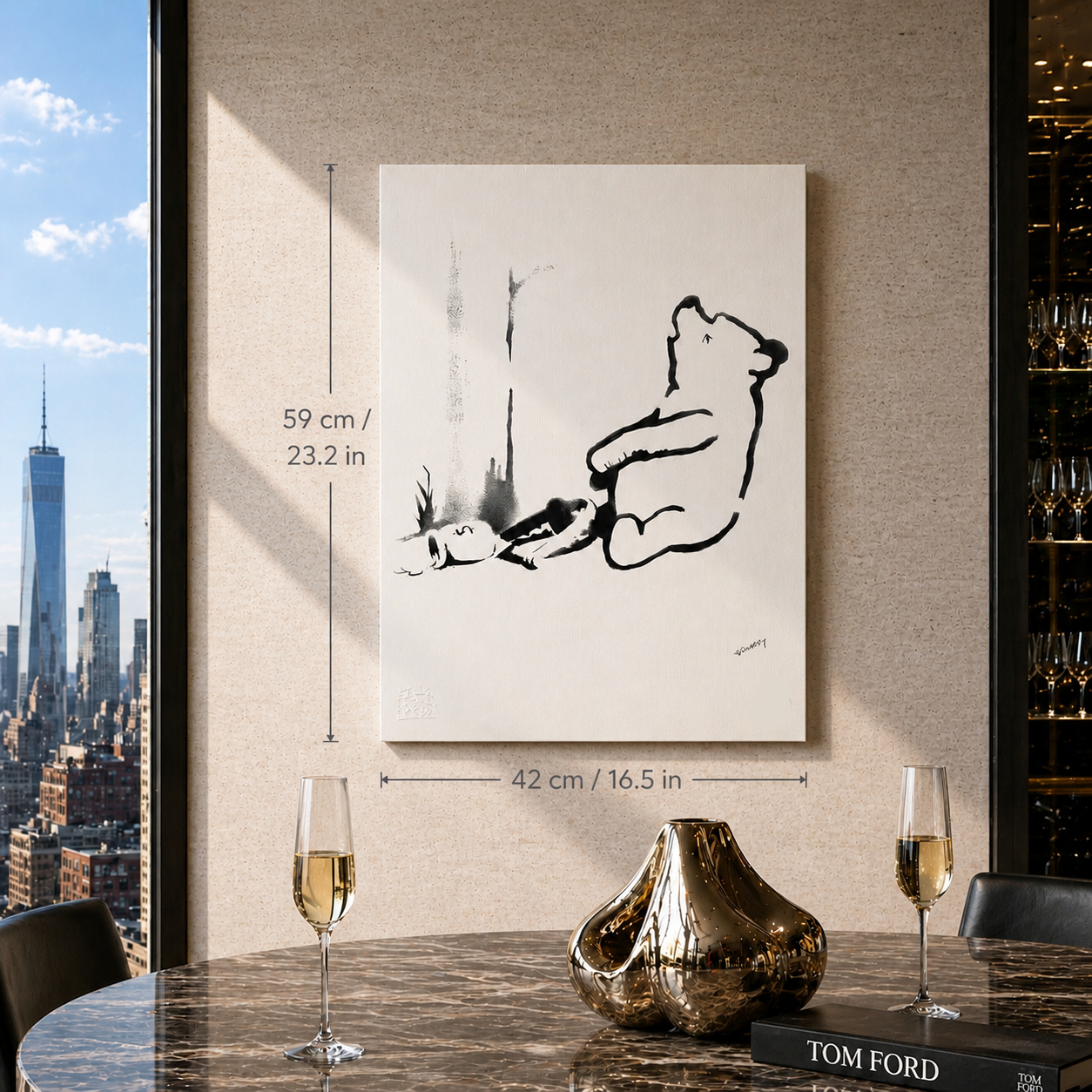Banksy Winnie the Pooh Litografia Archi 300gsm 42x59 cm