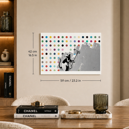 Banksy Roller Rat Spot Painting Litografia Arches 300gsm 42x59 cm