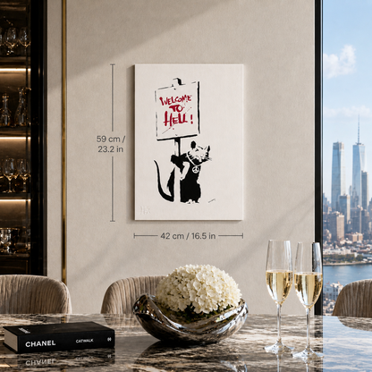 Banksy Benvenuti all'Inferno Litografia Arches 300gsm 42x59 cm