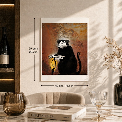 Litografia Banksy Roadwork Rat Arches 300gsm 42x59 cm