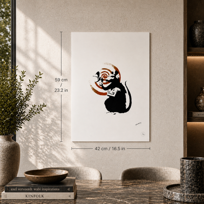 Banksy Radar Rat Litografia Archi 300gsm 42x59 cm