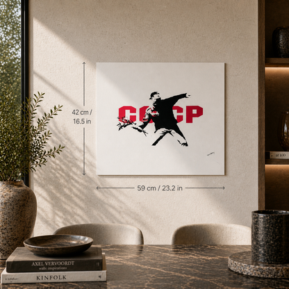 Banksy CCCP Love Is in the Air Litografia Arches 300gsm 42x59 cm