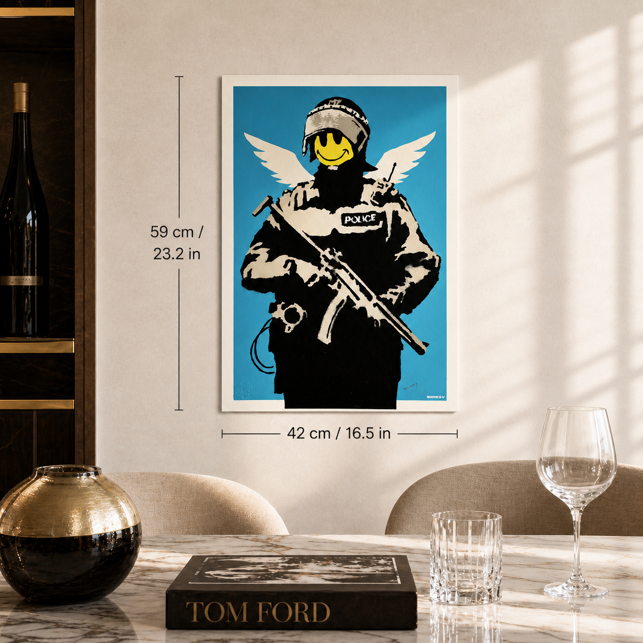 Archi litografici volanti in rame di Banksy 300 g/mq 42x59 cm
