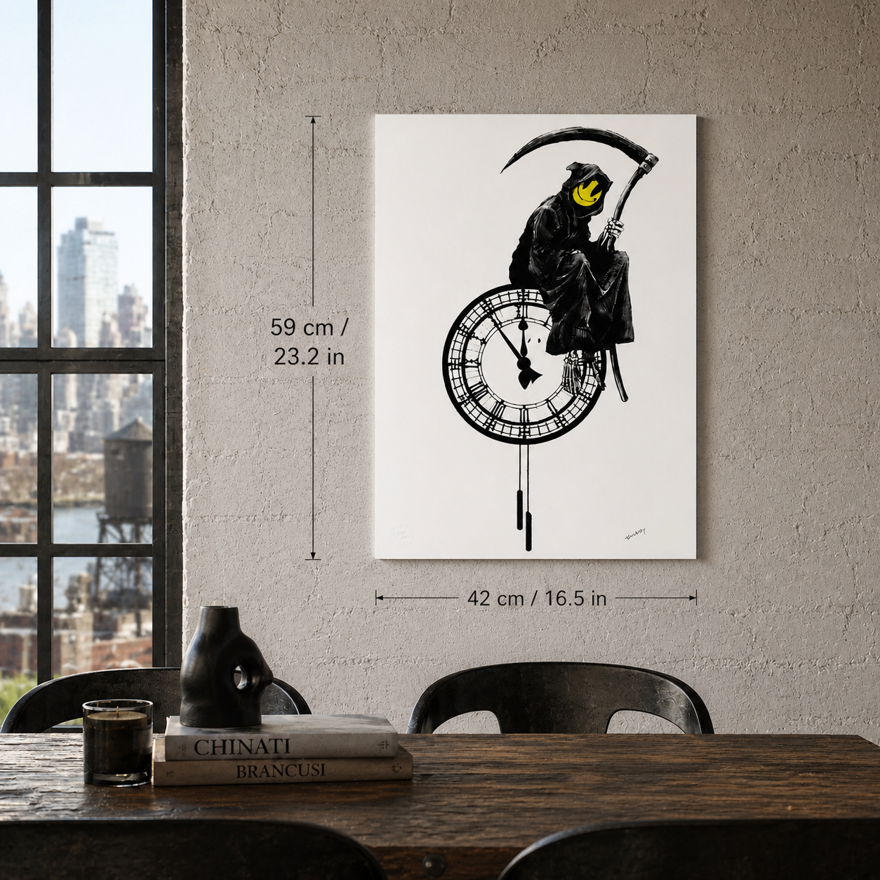 Banksy Grin Reaper Litografia Archi 300gsm 42x59 cm