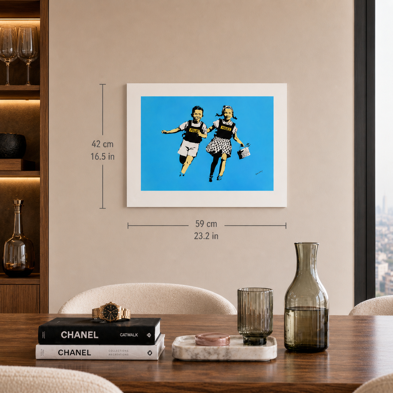 Archi litografia per bambini Banksy Police 300 g/mq 42x59 cm