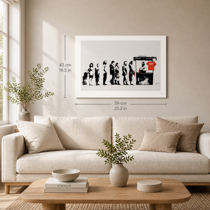 Banksy Festival Litografia Archi 300gsm 42x59 cm