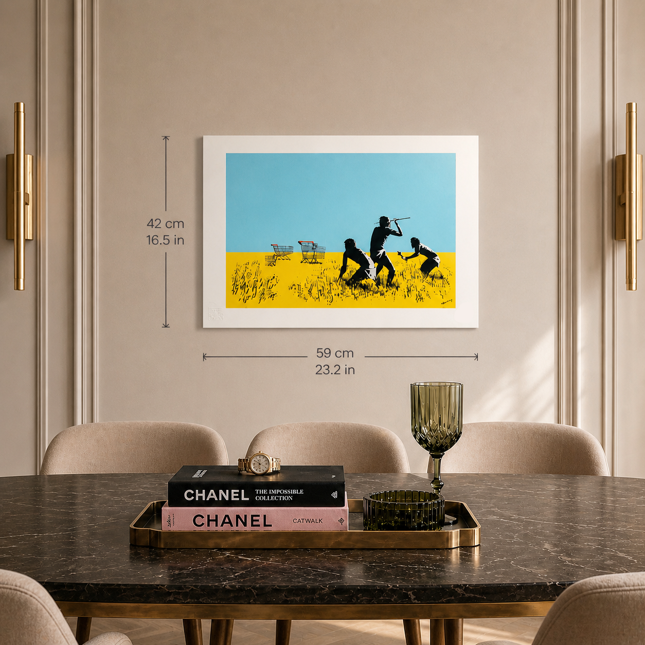 Banksy Trolley Litografia Archi 300gsm 42x59 cm