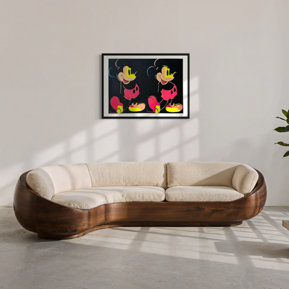 Andy Warhol Double Mickey Litografia multicolore Arches 300gsm 42x59 cm