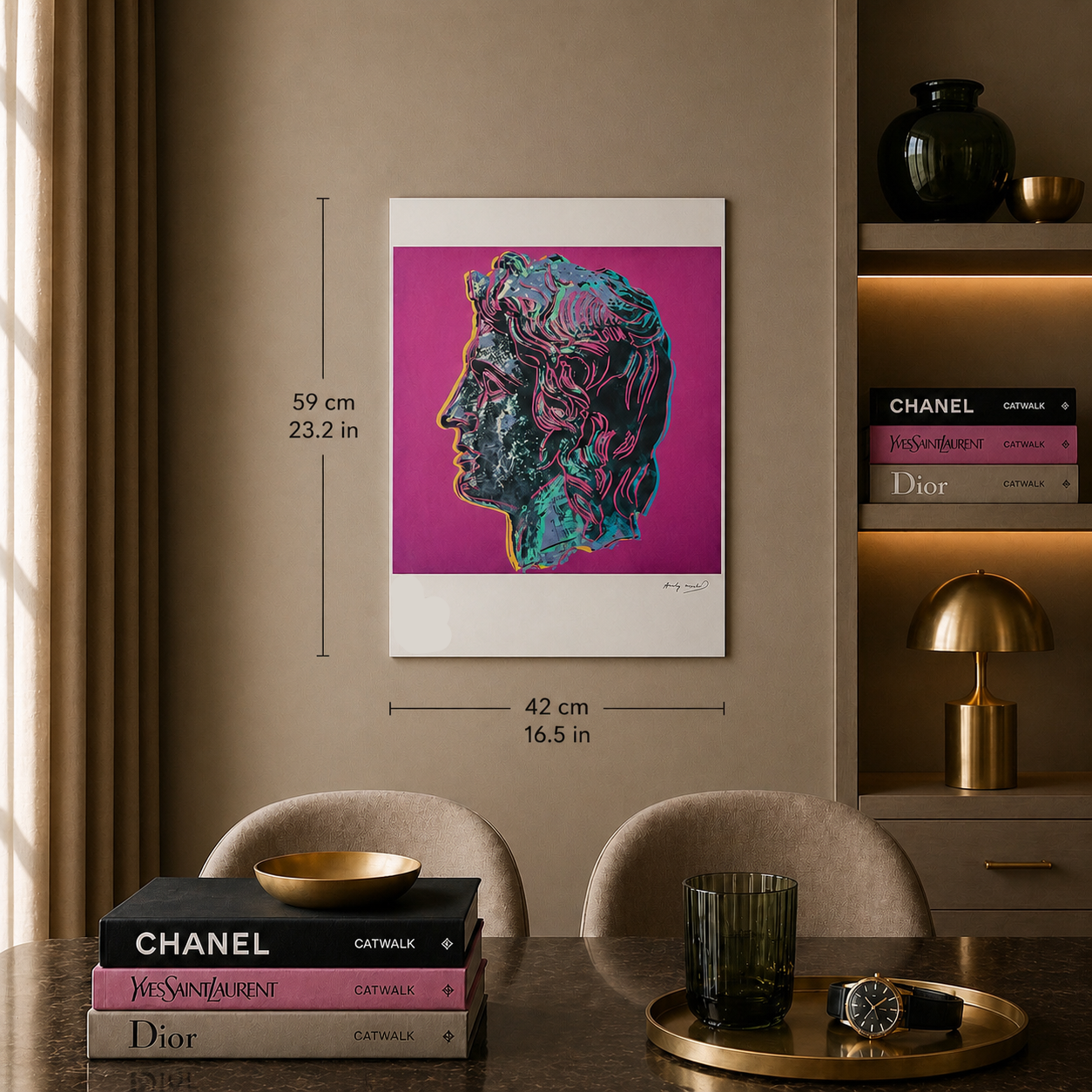 Andy Warhol Alessandro Magno (Viola) Litografia Arches 300gsm 42x59 cm