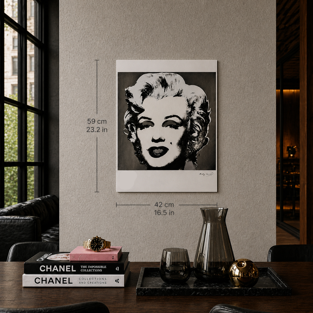 Andy Warhol Marilyn Monroe' (Nero & Bianco) Litografia Arches 300gsm 42x59 cm