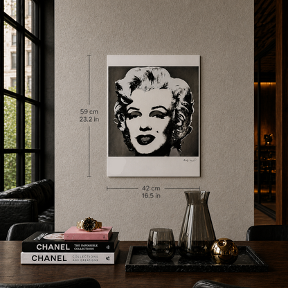 Andy Warhol Marilyn Monroe' (Nero & Bianco) Litografia Arches 300gsm 42x59 cm