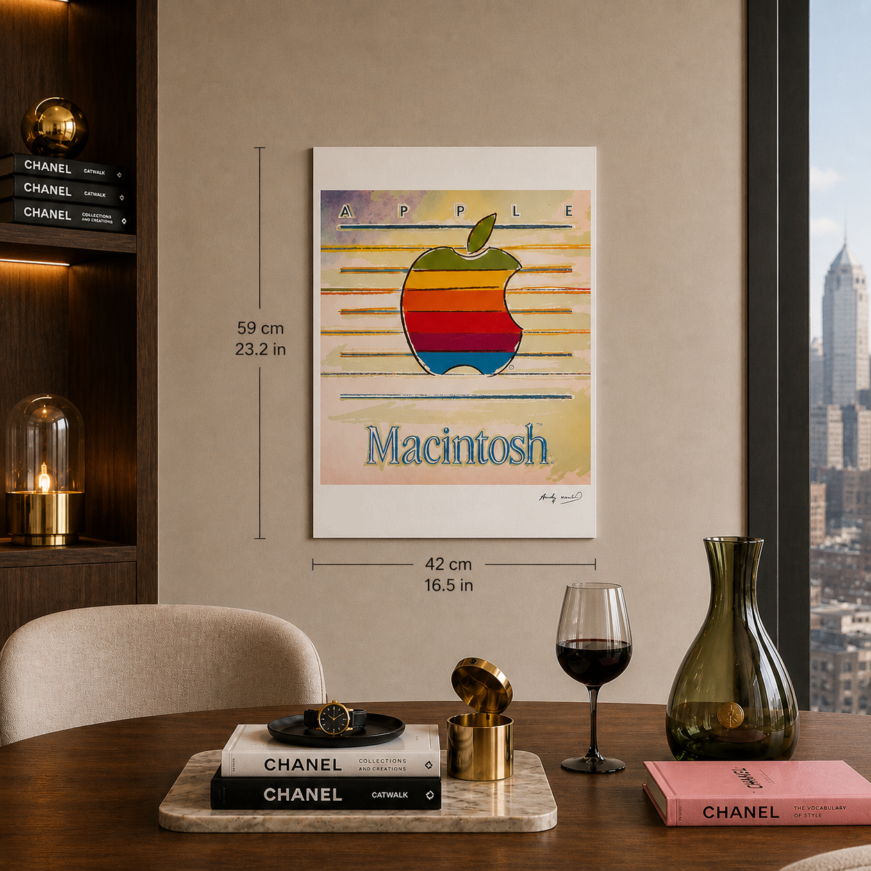 Andy Warhol Apple Litografia Archi 300gsm 42x59 cm