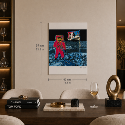 Andy Warhol Moonwalk (Rosa & Blu) Litografia Arches 300gsm 42x59 cm