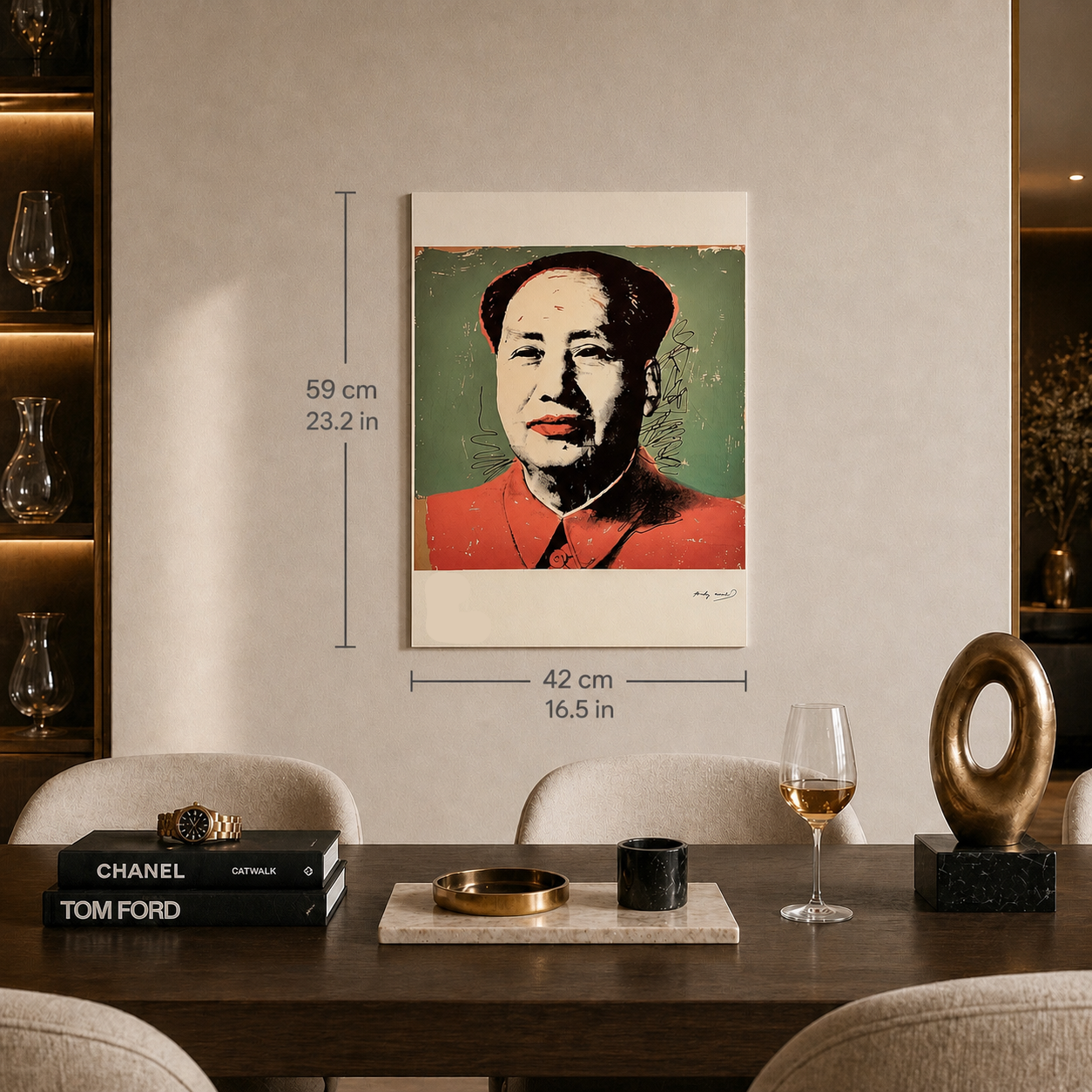 Andy Warhol Mao (Vintage Green Edition) Litografia Arches 300gsm 42x59 cm